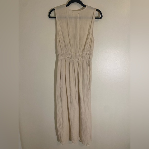 Xirena Midi Arwen Dress Oyster Off White 100% Cotton Size Medium - Picture 3 of 11